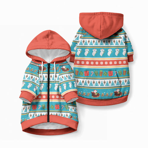Australia Christmas Pet Hoodie Xmas Beach Vibes Teal