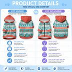 Australia Christmas Pet Hoodie Xmas Beach Vibes Teal