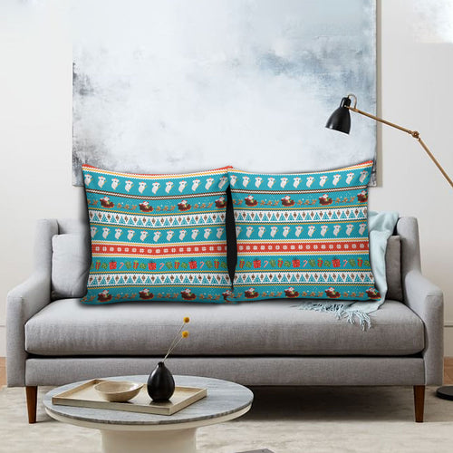 Australia Christmas Pillow Cover Xmas Beach Vibes Teal