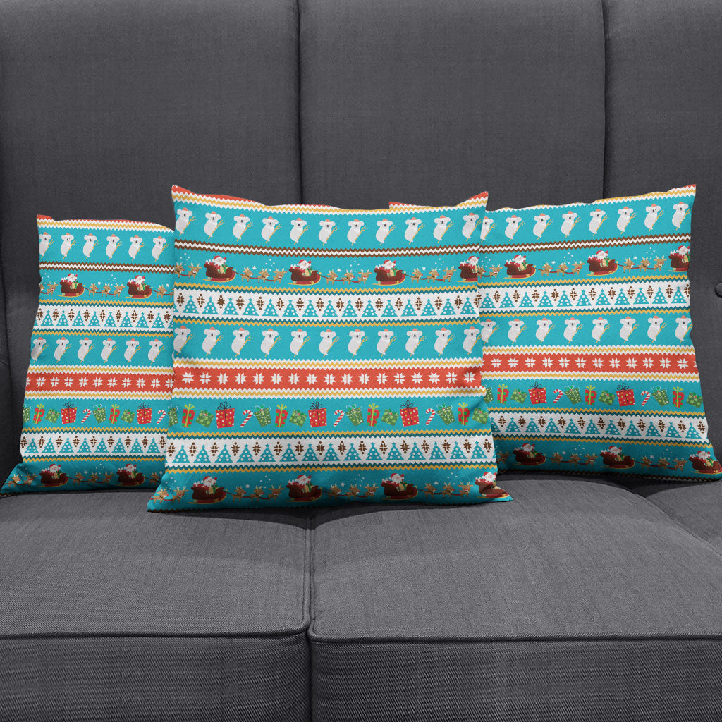 Australia Christmas Pillow Cover Xmas Beach Vibes Teal