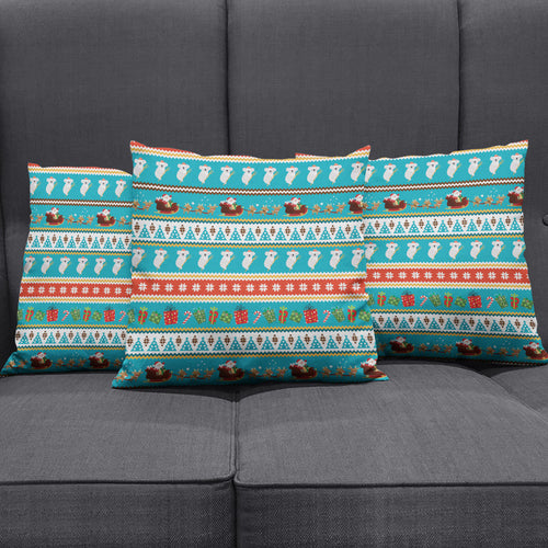 Australia Christmas Pillow Cover Xmas Beach Vibes Teal
