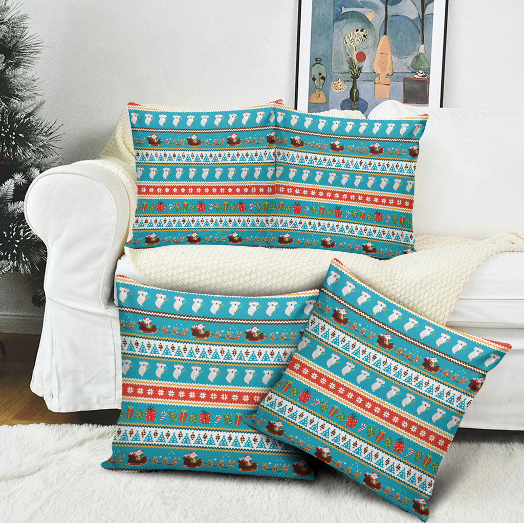 Australia Christmas Pillow Cover Xmas Beach Vibes Teal