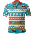 Australia Christmas Polo Shirt Xmas Beach Vibes Teal
