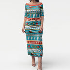 Australia Christmas Puletasi Xmas Beach Vibes Teal