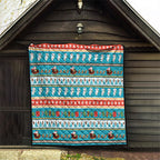 Australia Christmas Quilt Xmas Beach Vibes Teal