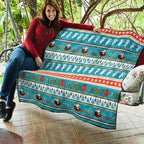 Australia Christmas Quilt Xmas Beach Vibes Teal