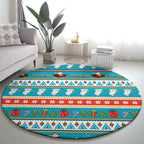 Australia Christmas Round Carpet Xmas Beach Vibes Teal