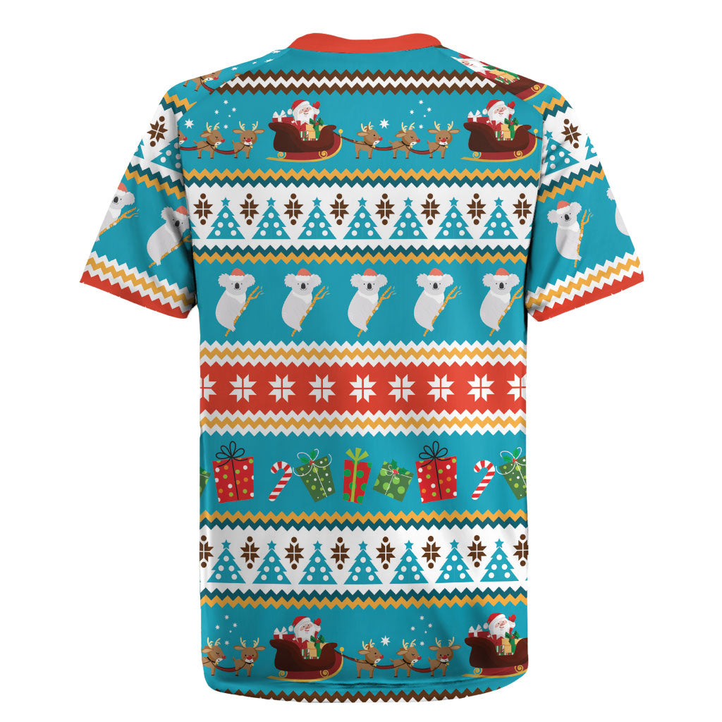 Australia Christmas Rugby Jersey Xmas Beach Vibes Teal
