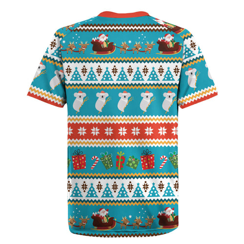 Australia Christmas Rugby Jersey Xmas Beach Vibes Teal