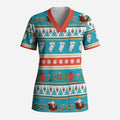 Australia Christmas Scrub Top Xmas Beach Vibes Teal