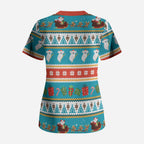 Australia Christmas Scrub Top Xmas Beach Vibes Teal