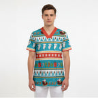 Australia Christmas Scrub Top Xmas Beach Vibes Teal