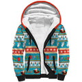 Australia Christmas Sherpa Hoodie Xmas Beach Vibes Teal