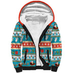 Australia Christmas Sherpa Hoodie Xmas Beach Vibes Teal