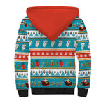 Australia Christmas Sherpa Hoodie Xmas Beach Vibes Teal