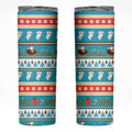Australia Christmas Skinny Tumbler Xmas Beach Vibes Teal