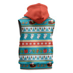 Australia Christmas Sleeveless Hoodie Xmas Beach Vibes Teal