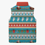Australia Christmas Sleeveless Puffer Jacket Xmas Beach Vibes Teal