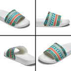 Australia Christmas Slide Sandals Xmas Beach Vibes Teal