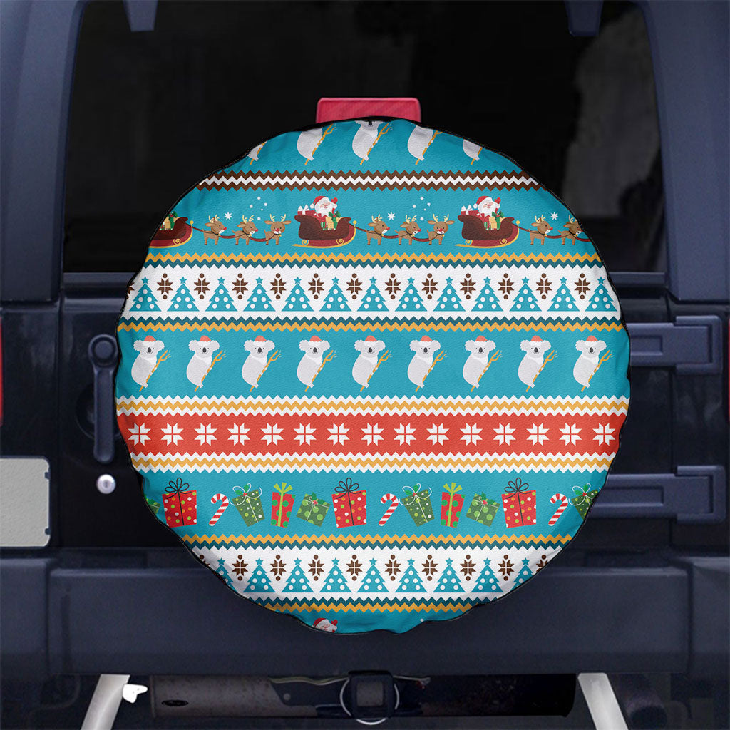 Australia Christmas Spare Tire Cover Xmas Beach Vibes Teal