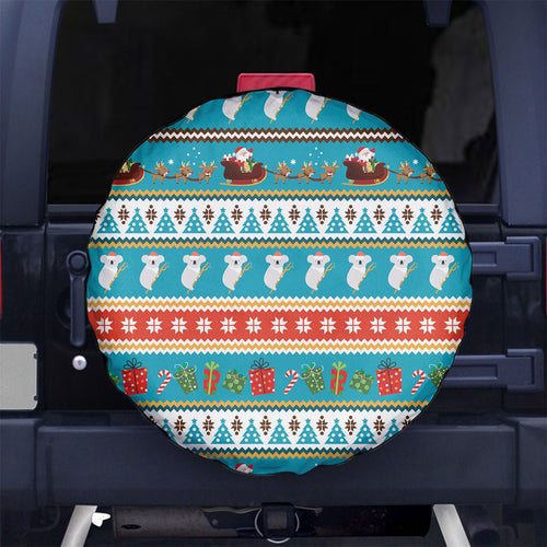 Australia Christmas Spare Tire Cover Xmas Beach Vibes Teal
