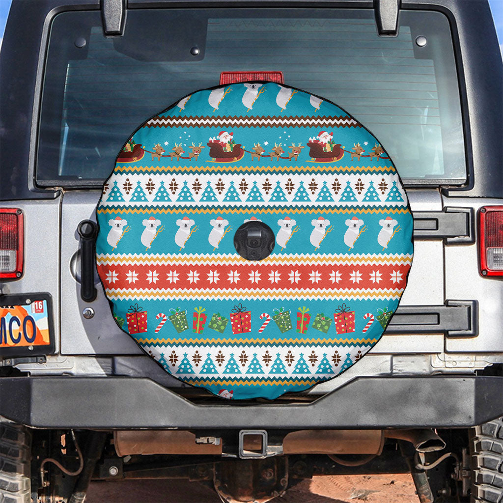 Australia Christmas Spare Tire Cover Xmas Beach Vibes Teal