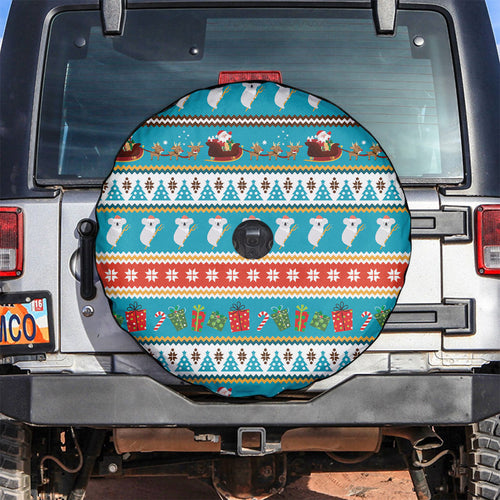 Australia Christmas Spare Tire Cover Xmas Beach Vibes Teal