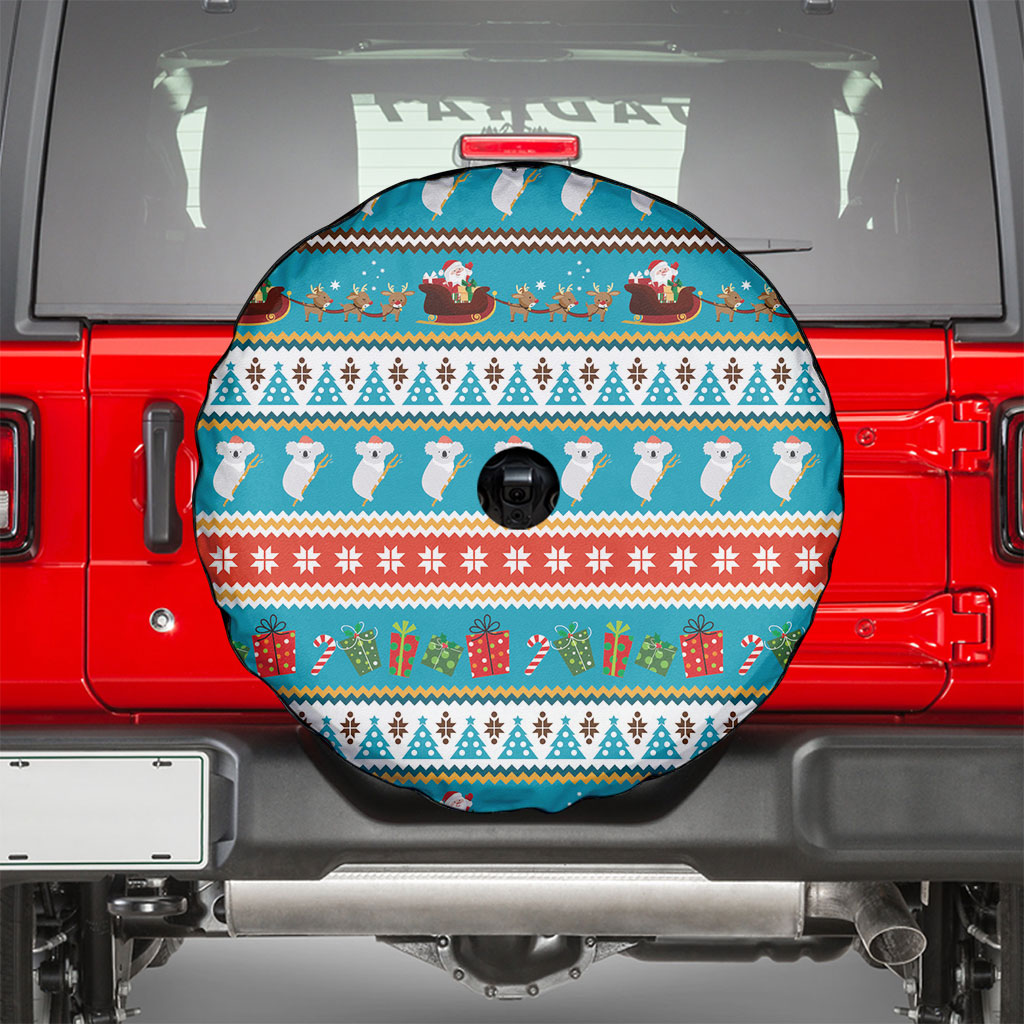 Australia Christmas Spare Tire Cover Xmas Beach Vibes Teal