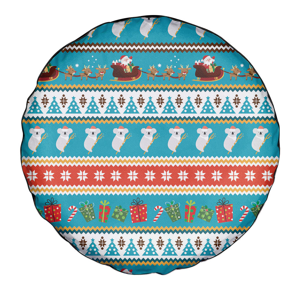 Australia Christmas Spare Tire Cover Xmas Beach Vibes Teal