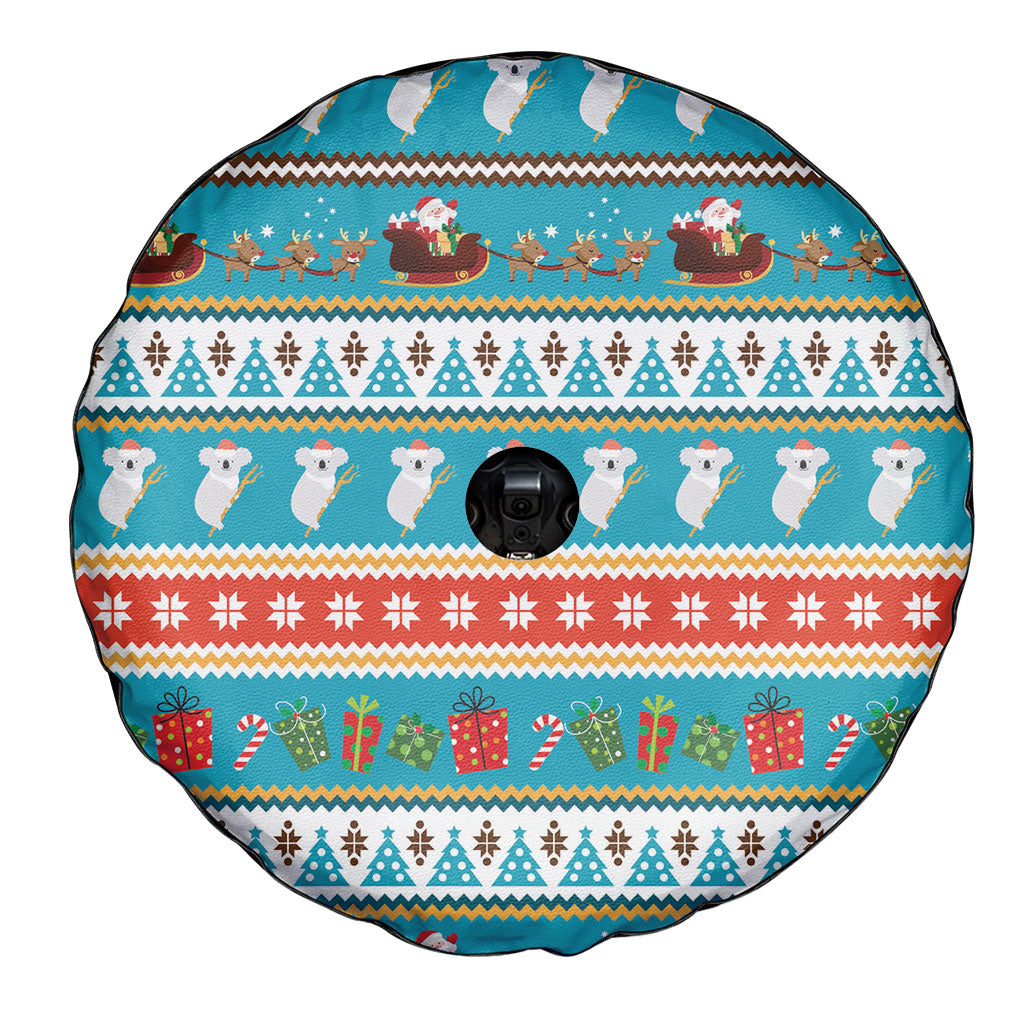 Australia Christmas Spare Tire Cover Xmas Beach Vibes Teal