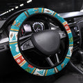 Australia Christmas Steering Wheel Cover Xmas Beach Vibes Teal