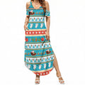Australia Christmas Summer Maxi Dress Xmas Beach Vibes Teal
