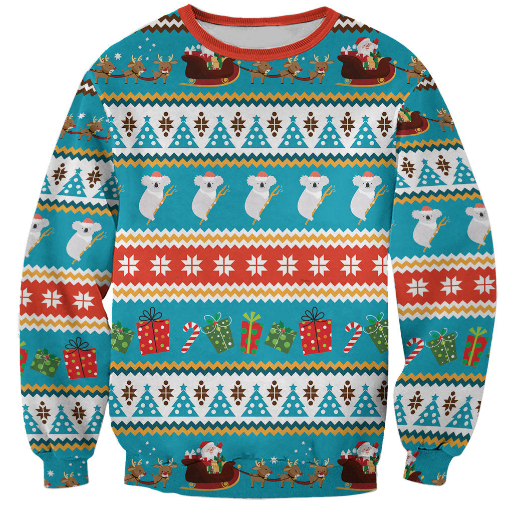 Australia Christmas Sweatshirt Xmas Beach Vibes Teal