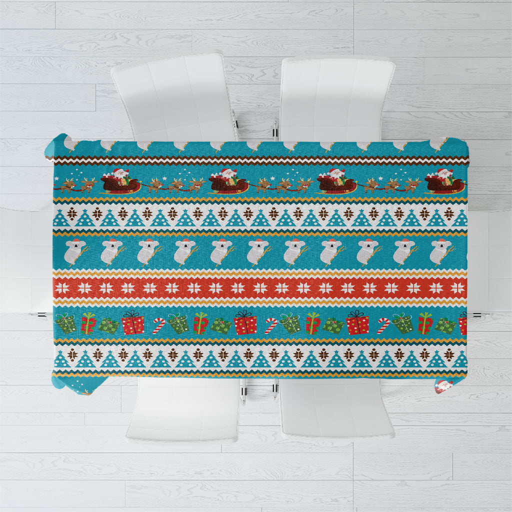 Australia Christmas Tablecloth Xmas Beach Vibes Teal