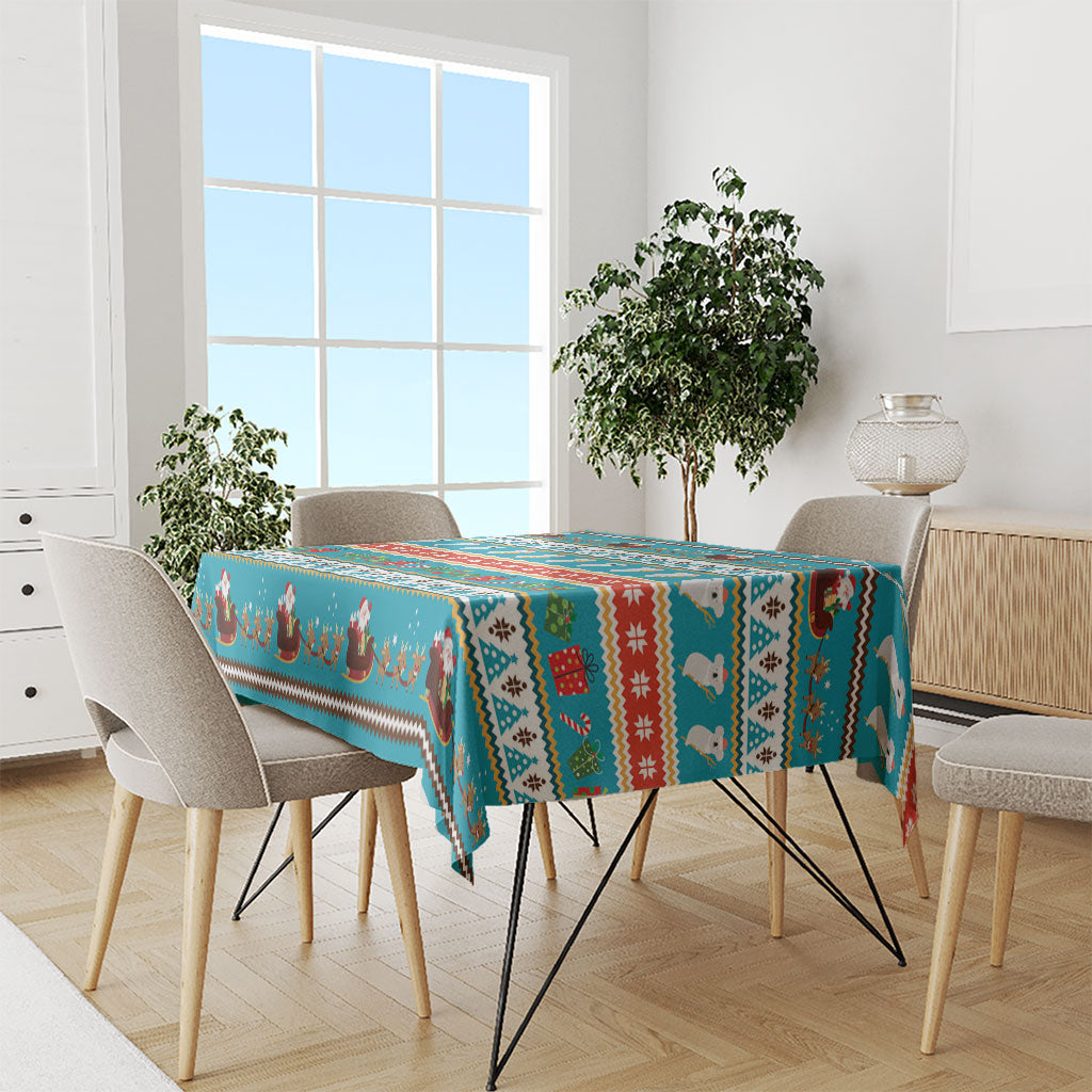 Australia Christmas Tablecloth Xmas Beach Vibes Teal
