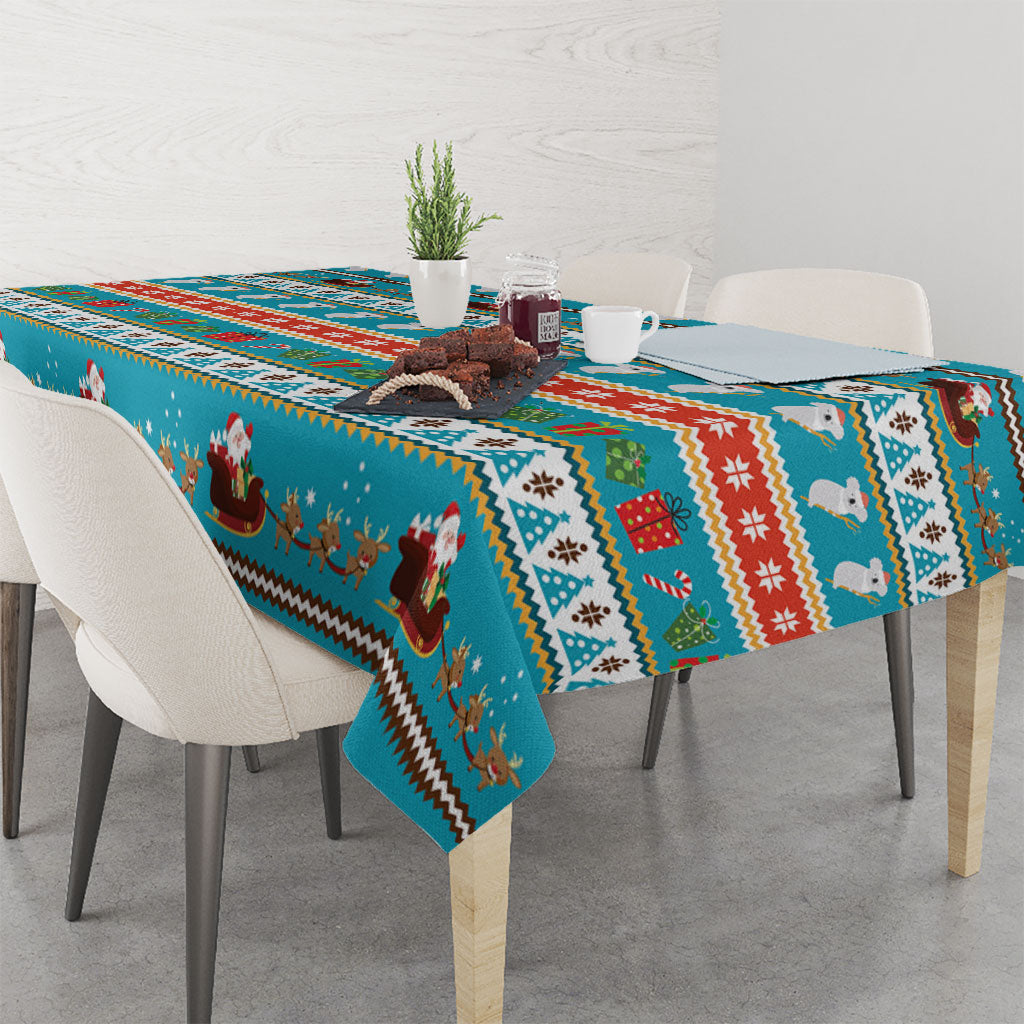 Australia Christmas Tablecloth Xmas Beach Vibes Teal