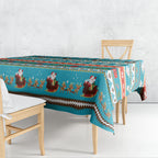 Australia Christmas Tablecloth Xmas Beach Vibes Teal
