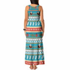 Australia Christmas Tank Maxi Dress Xmas Beach Vibes Teal