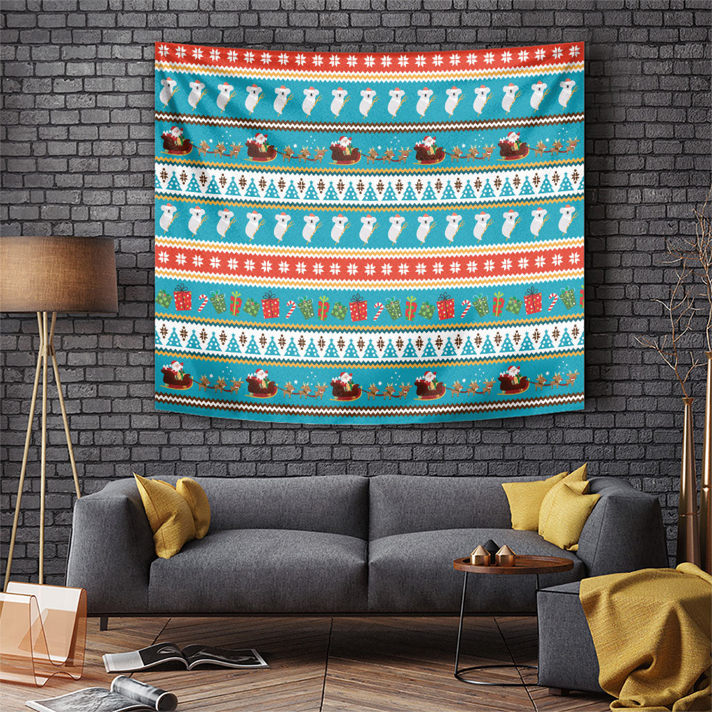 Australia Christmas Tapestry Xmas Beach Vibes Teal