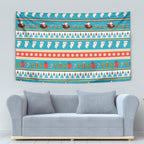 Australia Christmas Tapestry Xmas Beach Vibes Teal