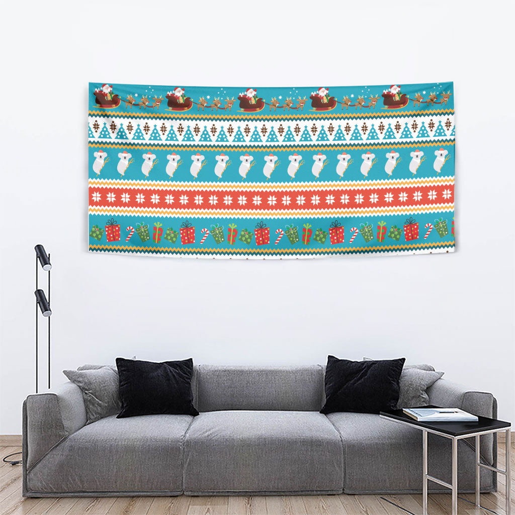 Australia Christmas Tapestry Xmas Beach Vibes Teal