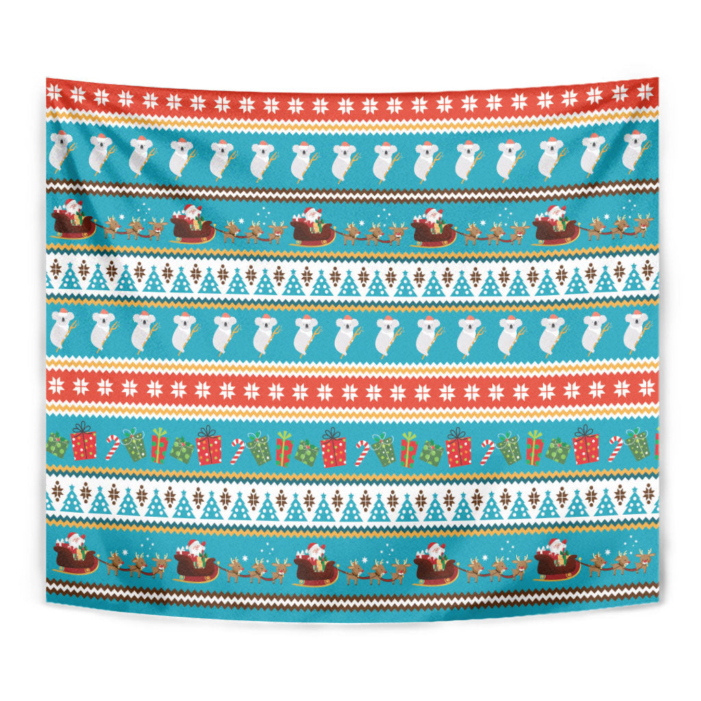 Australia Christmas Tapestry Xmas Beach Vibes Teal