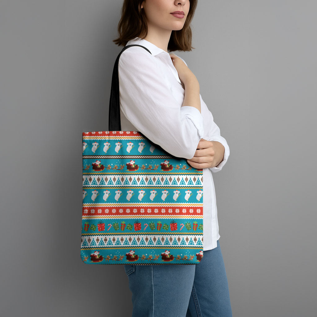 Australia Christmas Tote Bag Xmas Beach Vibes Teal