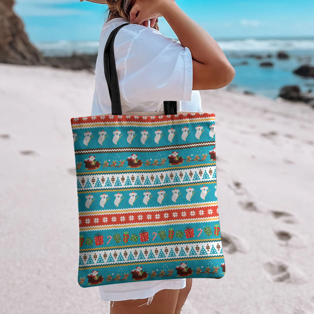 Australia Christmas Tote Bag Xmas Beach Vibes Teal