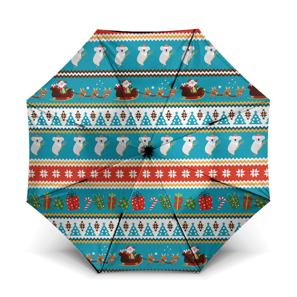 Australia Christmas Umbrella Xmas Beach Vibes Teal