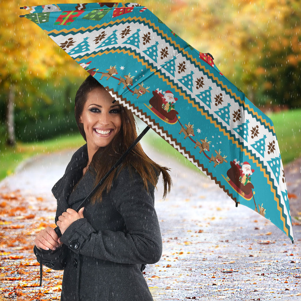 Australia Christmas Umbrella Xmas Beach Vibes Teal