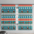 Australia Christmas Window Curtain Xmas Beach Vibes Teal