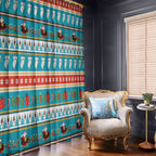 Australia Christmas Window Curtain Xmas Beach Vibes Teal