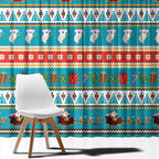 Australia Christmas Window Curtain Xmas Beach Vibes Teal