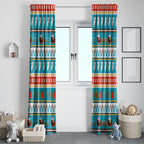 Australia Christmas Window Curtain Xmas Beach Vibes Teal